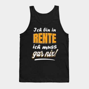 Rente Ruhestand lustiger Spruch Tank Top